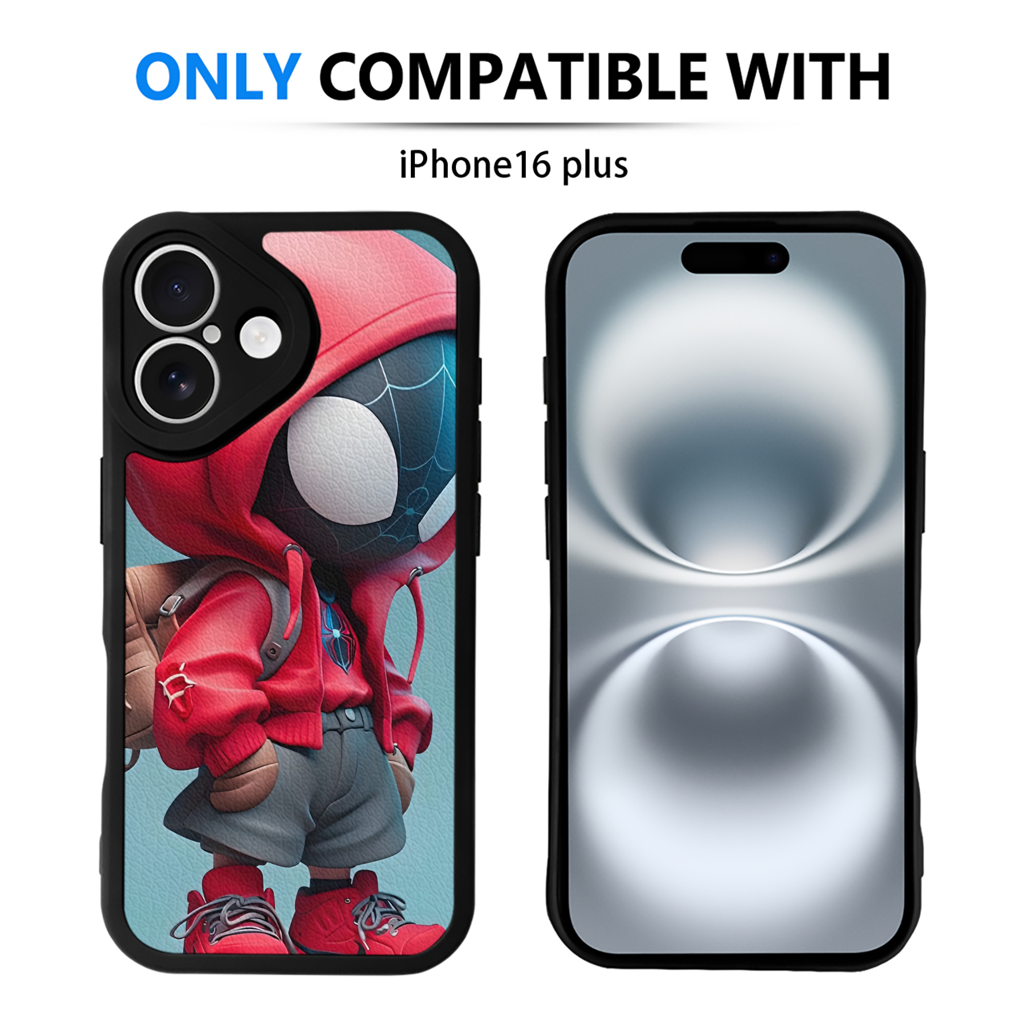 Spider Man スパイダーマン 【iPhone 16シリーズ対応】シリコンスマホケース（レザー調） 材質：シリコン